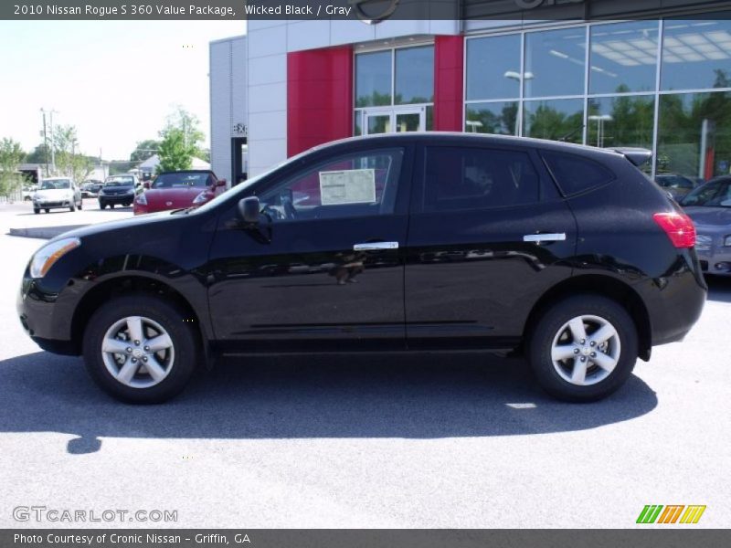 Wicked Black / Gray 2010 Nissan Rogue S 360 Value Package