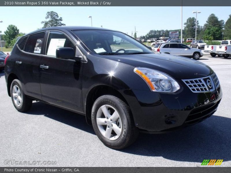 Wicked Black / Gray 2010 Nissan Rogue S 360 Value Package