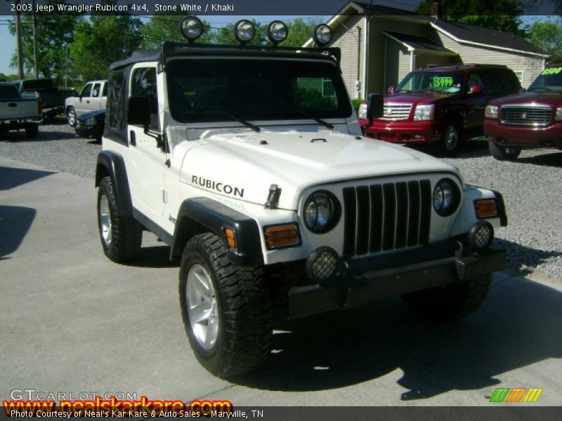 Stone White / Khaki 2003 Jeep Wrangler Rubicon 4x4