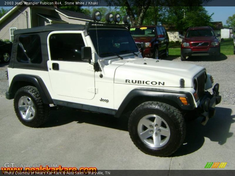 Stone White / Khaki 2003 Jeep Wrangler Rubicon 4x4