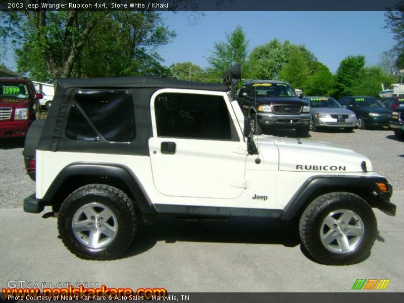 Stone White / Khaki 2003 Jeep Wrangler Rubicon 4x4