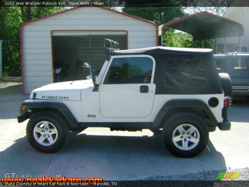 Stone White / Khaki 2003 Jeep Wrangler Rubicon 4x4