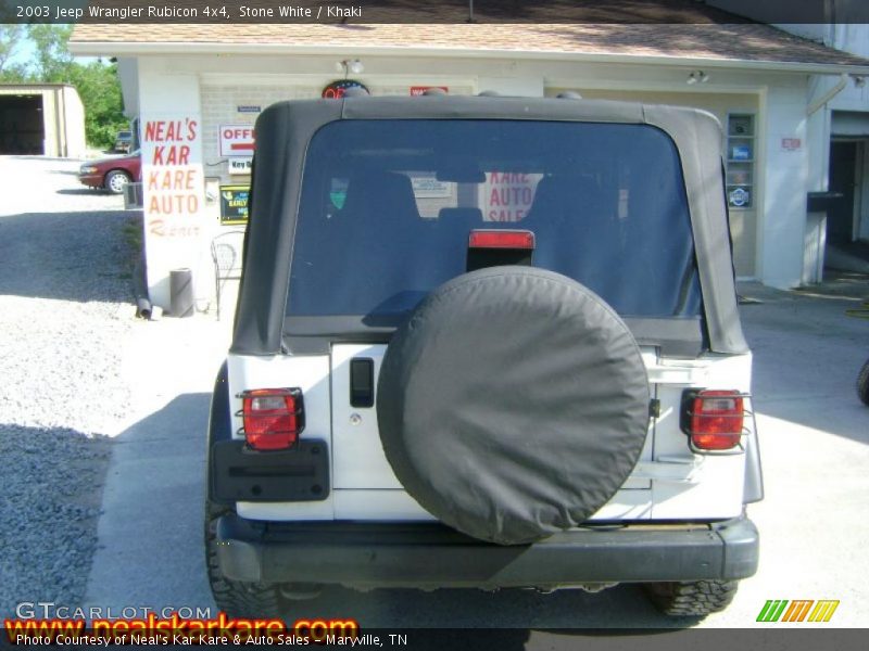 Stone White / Khaki 2003 Jeep Wrangler Rubicon 4x4