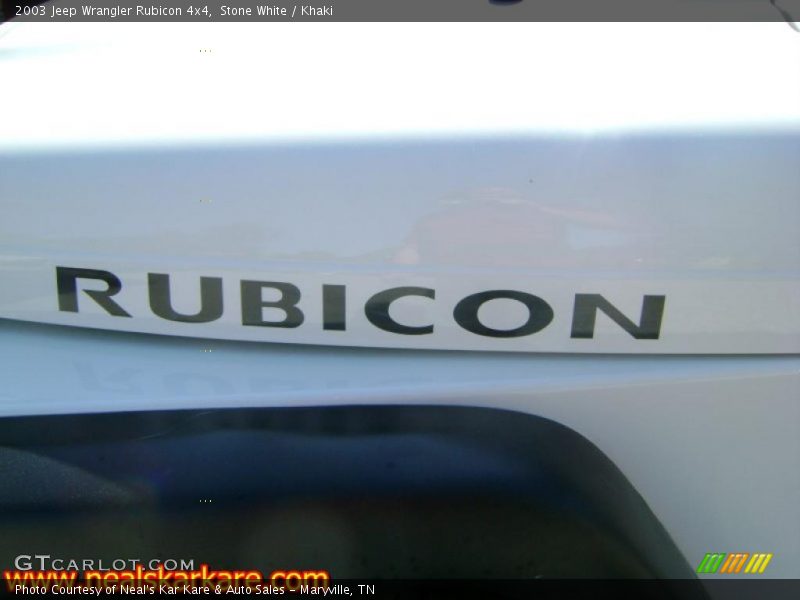 Stone White / Khaki 2003 Jeep Wrangler Rubicon 4x4