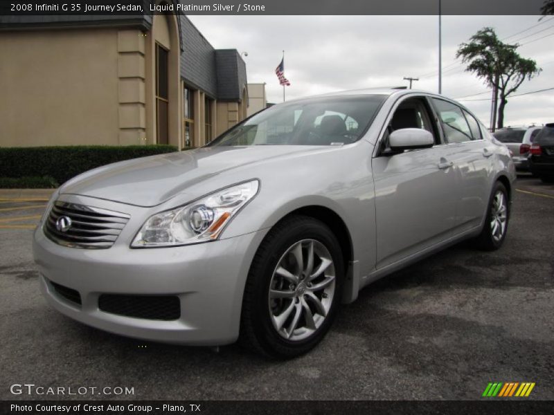 Liquid Platinum Silver / Stone 2008 Infiniti G 35 Journey Sedan