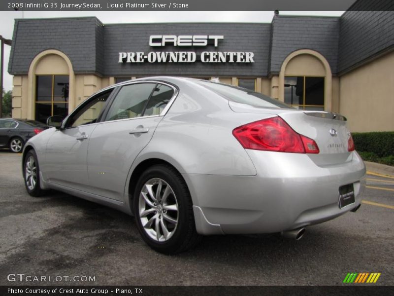 Liquid Platinum Silver / Stone 2008 Infiniti G 35 Journey Sedan
