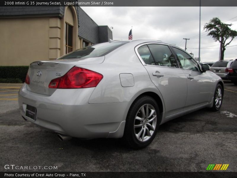 Liquid Platinum Silver / Stone 2008 Infiniti G 35 Journey Sedan