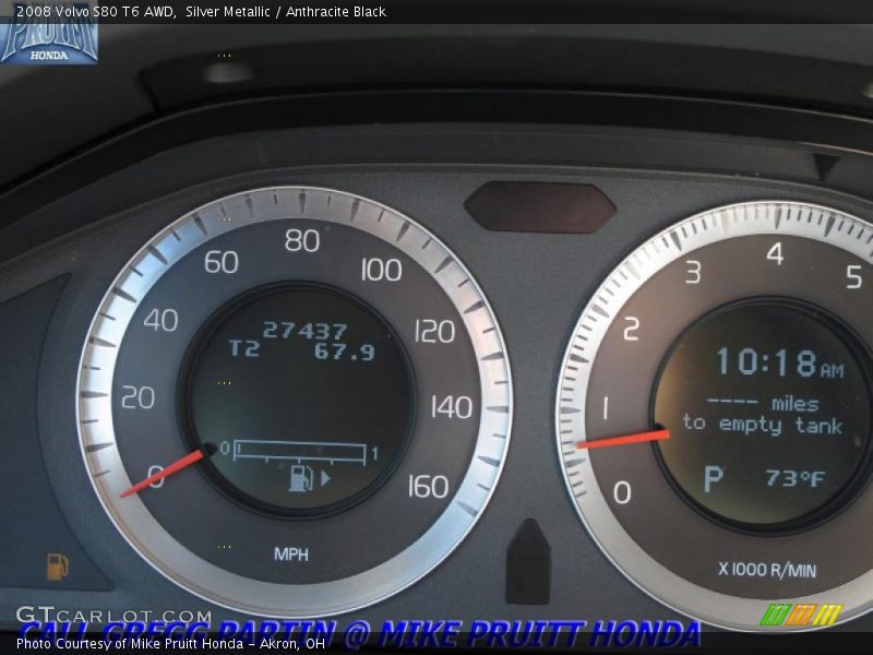 Silver Metallic / Anthracite Black 2008 Volvo S80 T6 AWD