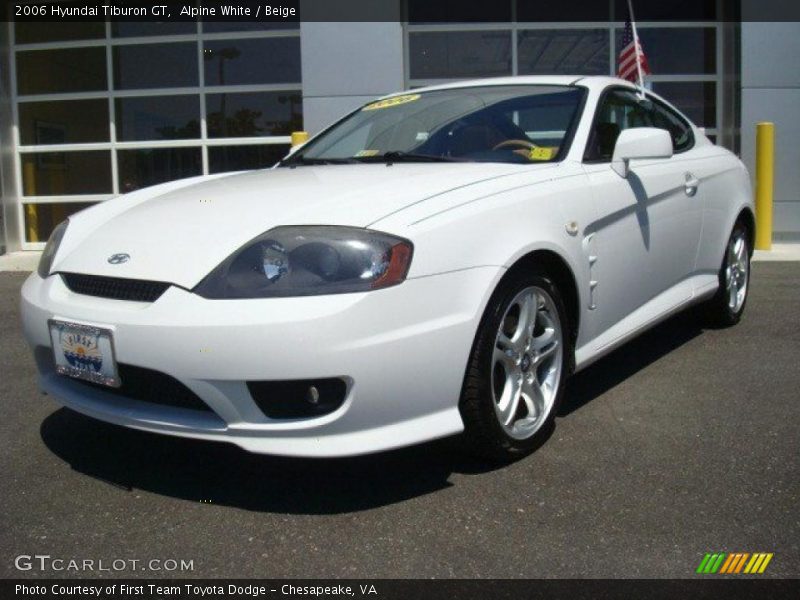 Alpine White / Beige 2006 Hyundai Tiburon GT