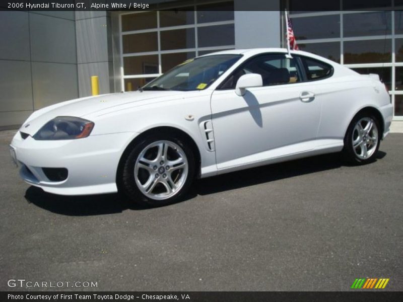 Alpine White / Beige 2006 Hyundai Tiburon GT