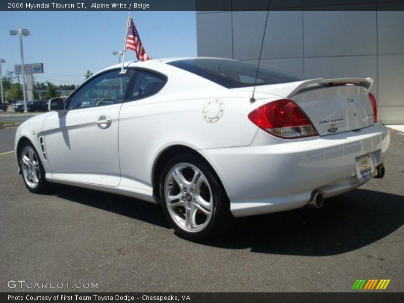 Alpine White / Beige 2006 Hyundai Tiburon GT