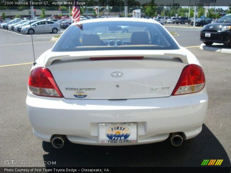 Alpine White / Beige 2006 Hyundai Tiburon GT