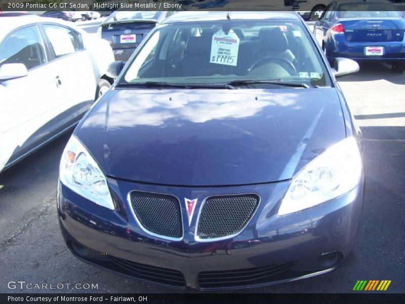 Midnight Blue Metallic / Ebony 2009 Pontiac G6 GT Sedan