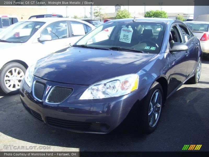 Midnight Blue Metallic / Ebony 2009 Pontiac G6 GT Sedan