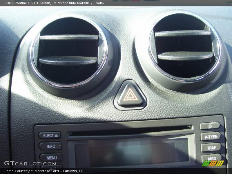 Midnight Blue Metallic / Ebony 2009 Pontiac G6 GT Sedan