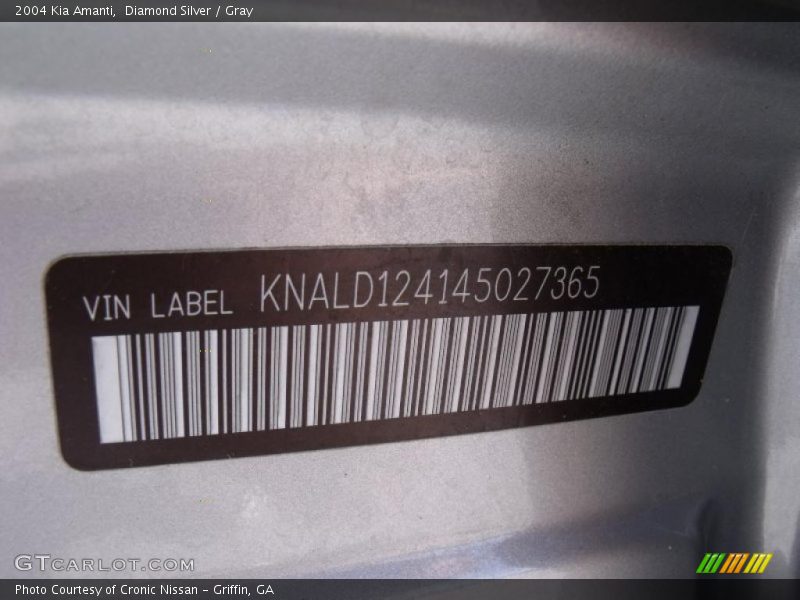 Diamond Silver / Gray 2004 Kia Amanti