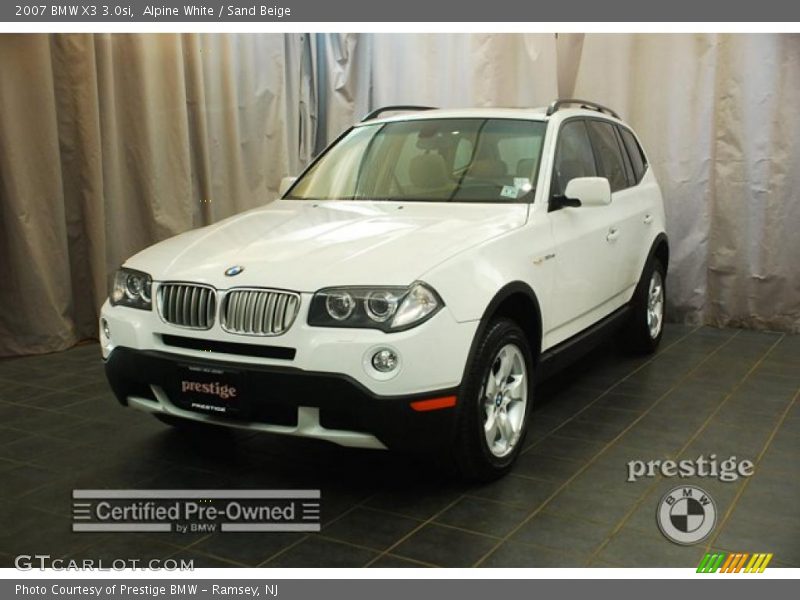 Alpine White / Sand Beige 2007 BMW X3 3.0si