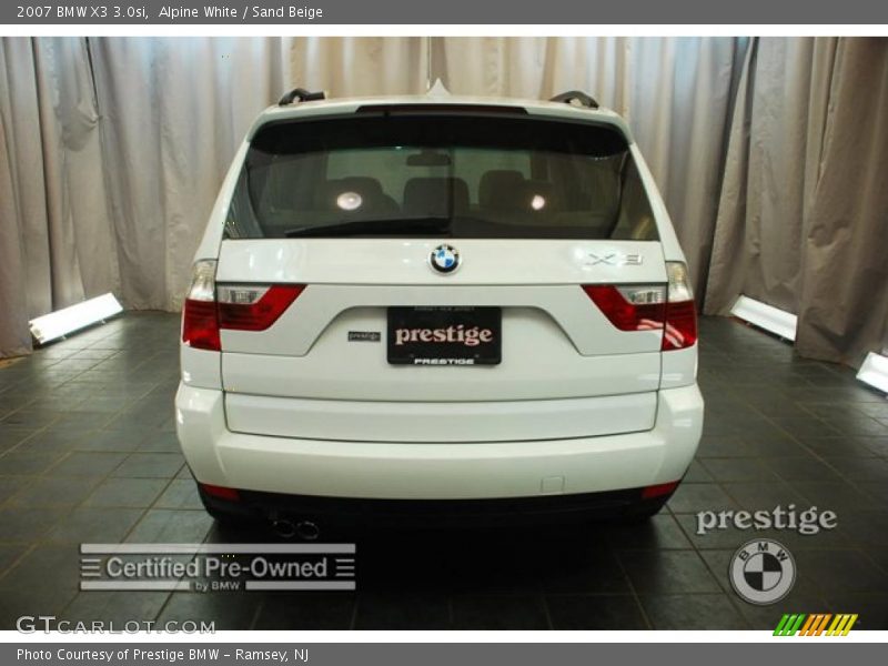 Alpine White / Sand Beige 2007 BMW X3 3.0si