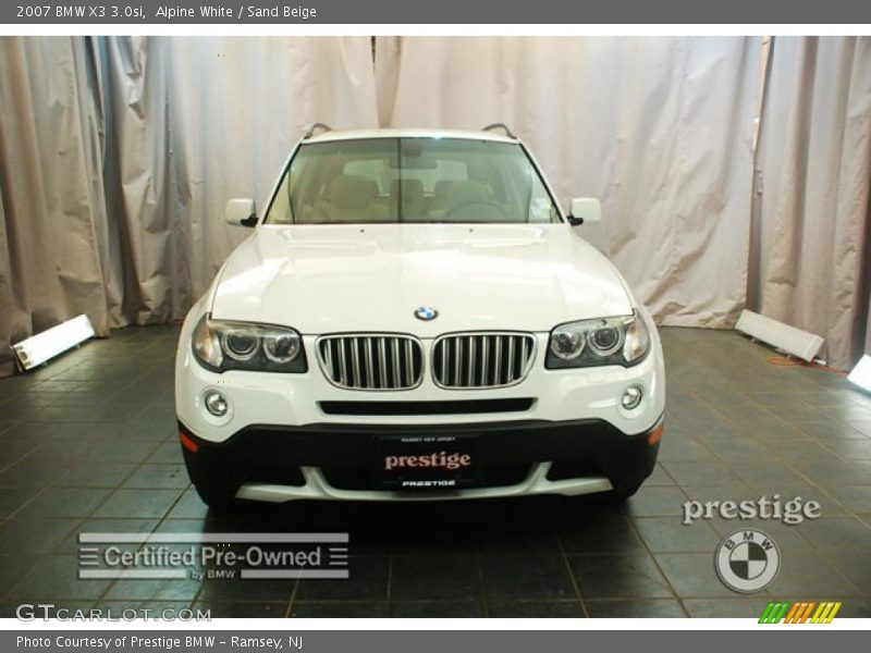 Alpine White / Sand Beige 2007 BMW X3 3.0si