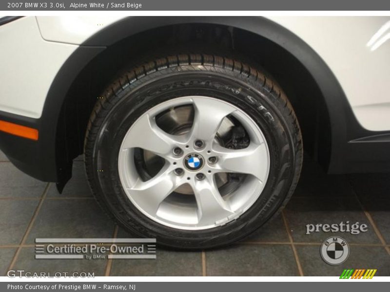 Alpine White / Sand Beige 2007 BMW X3 3.0si