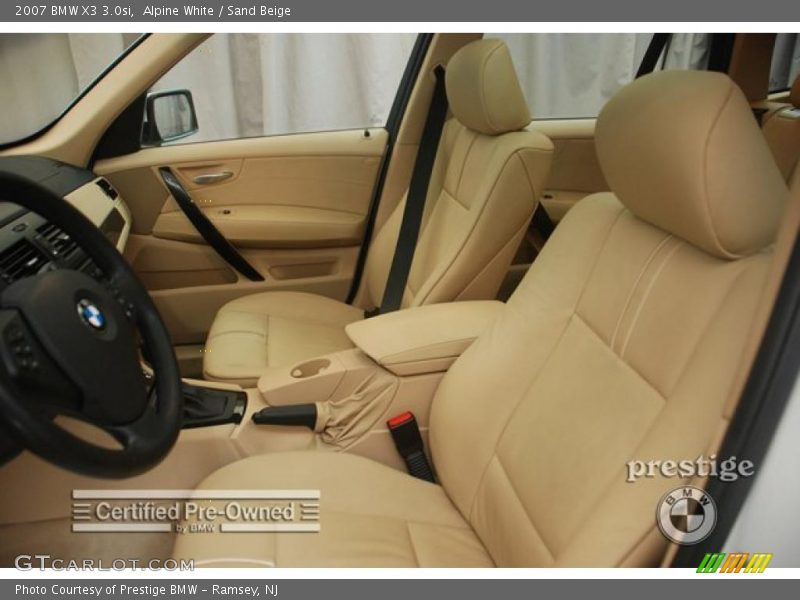 Alpine White / Sand Beige 2007 BMW X3 3.0si