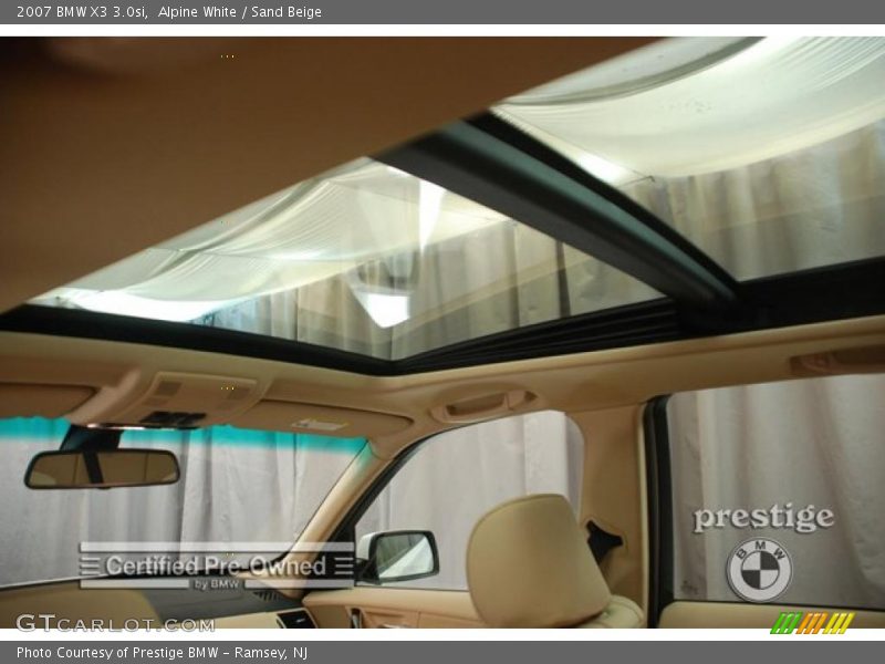 Alpine White / Sand Beige 2007 BMW X3 3.0si
