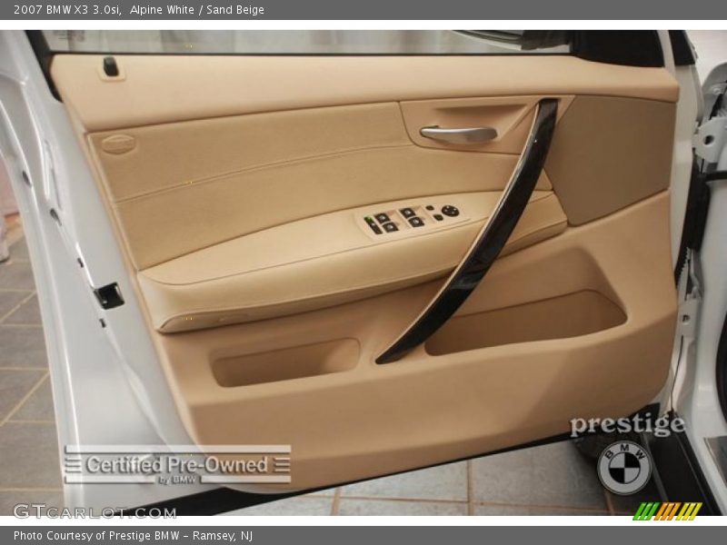 Alpine White / Sand Beige 2007 BMW X3 3.0si
