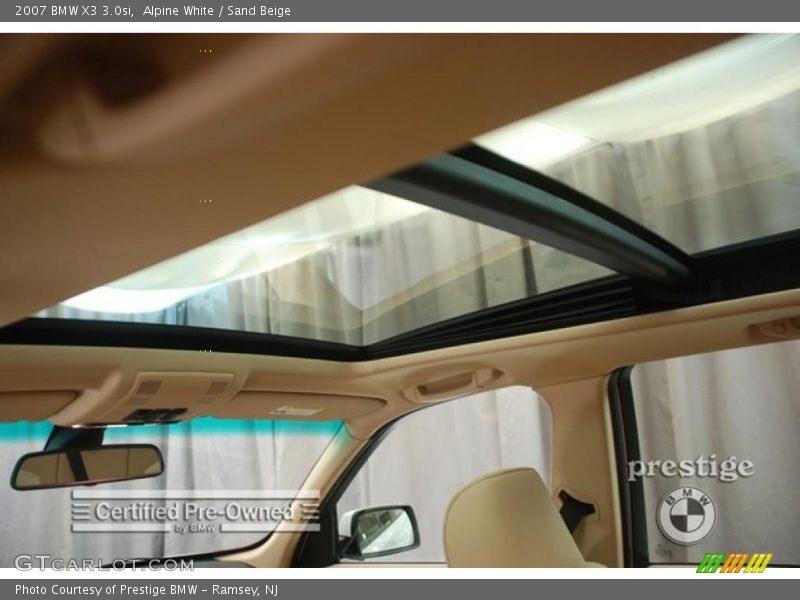 Alpine White / Sand Beige 2007 BMW X3 3.0si