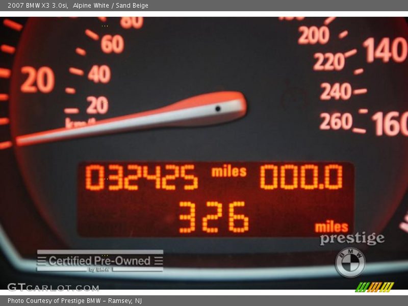 Alpine White / Sand Beige 2007 BMW X3 3.0si