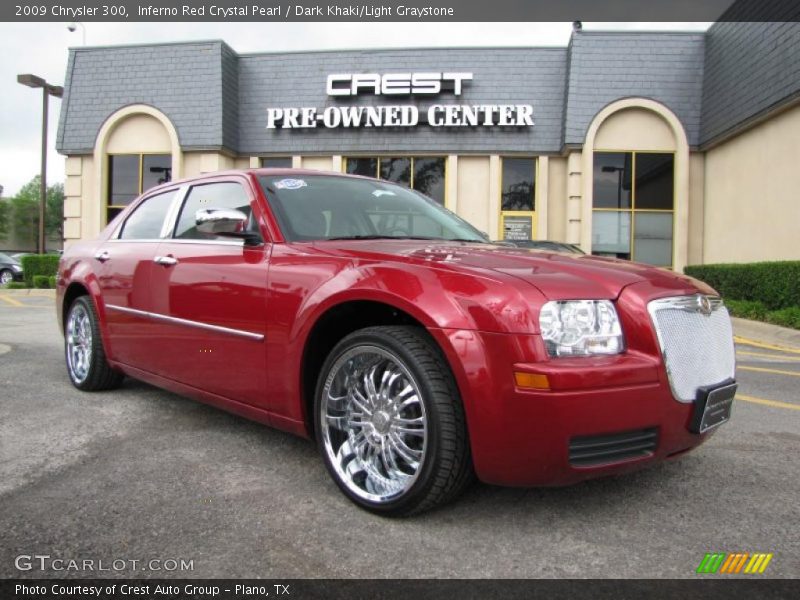 Inferno Red Crystal Pearl / Dark Khaki/Light Graystone 2009 Chrysler 300