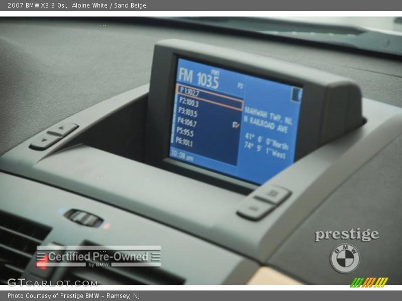 Alpine White / Sand Beige 2007 BMW X3 3.0si