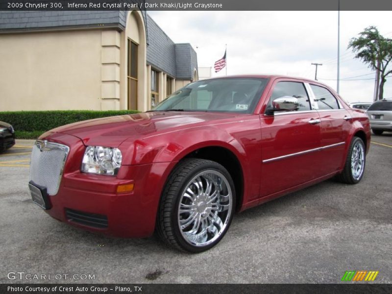 Inferno Red Crystal Pearl / Dark Khaki/Light Graystone 2009 Chrysler 300