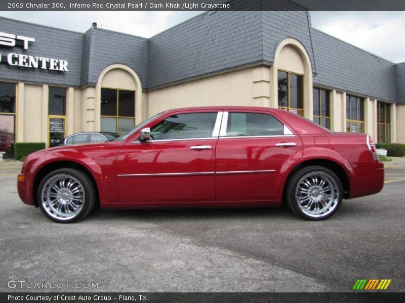 Inferno Red Crystal Pearl / Dark Khaki/Light Graystone 2009 Chrysler 300