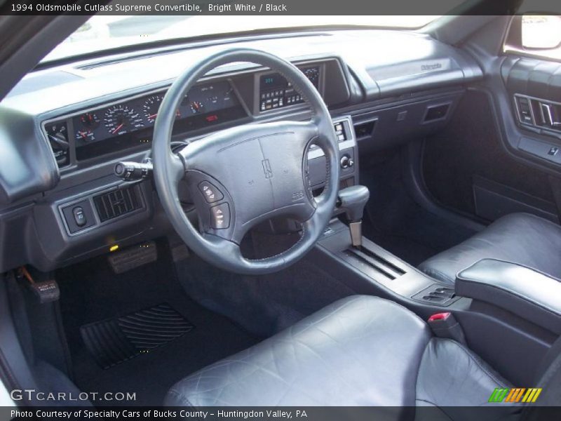 Bright White / Black 1994 Oldsmobile Cutlass Supreme Convertible