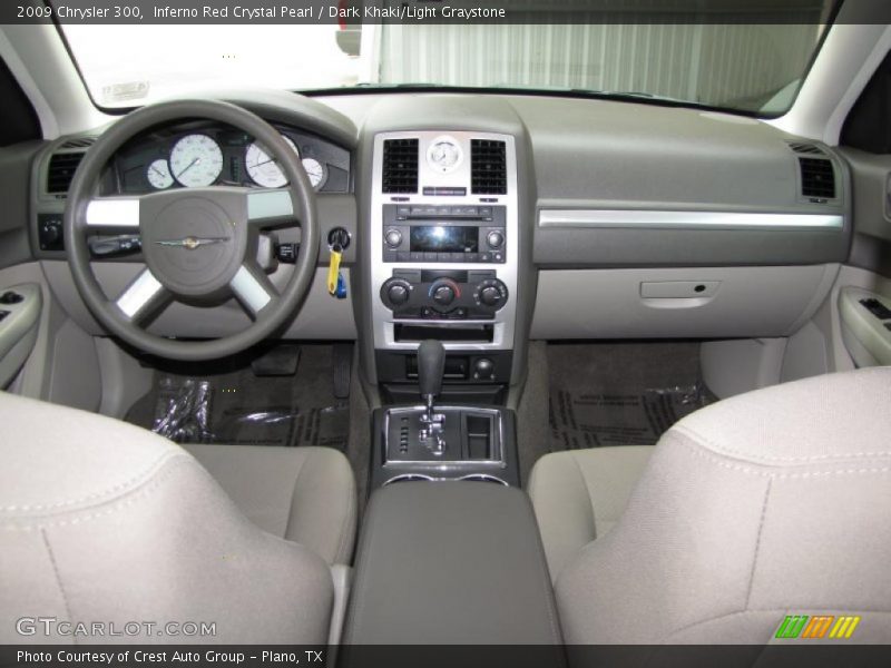 Inferno Red Crystal Pearl / Dark Khaki/Light Graystone 2009 Chrysler 300
