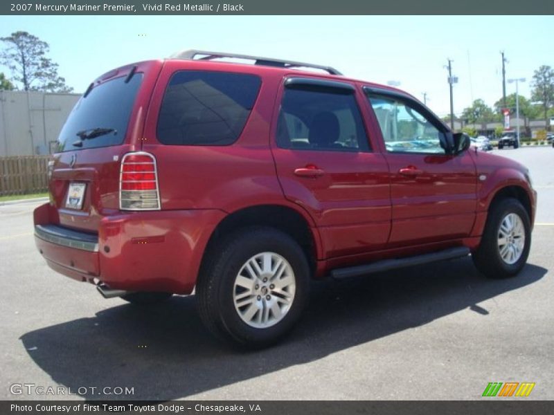 Vivid Red Metallic / Black 2007 Mercury Mariner Premier