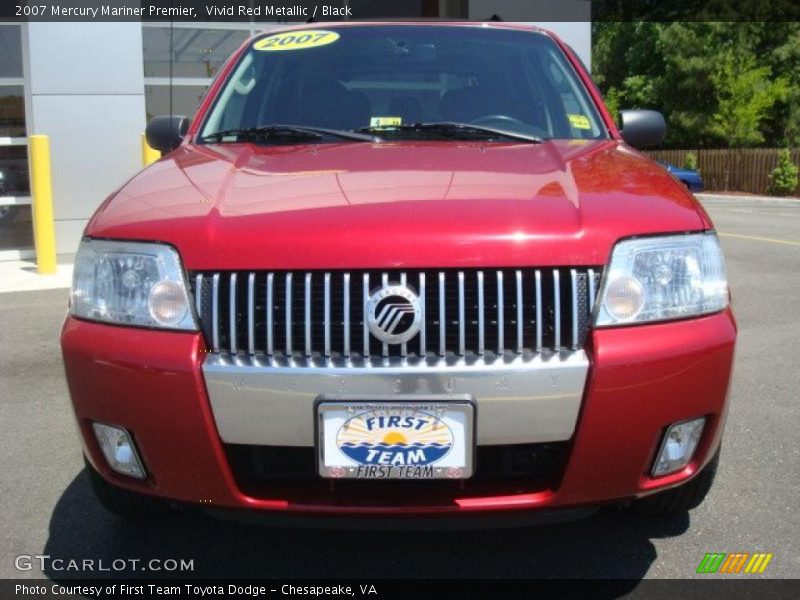 Vivid Red Metallic / Black 2007 Mercury Mariner Premier
