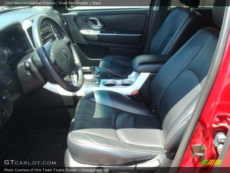 Vivid Red Metallic / Black 2007 Mercury Mariner Premier