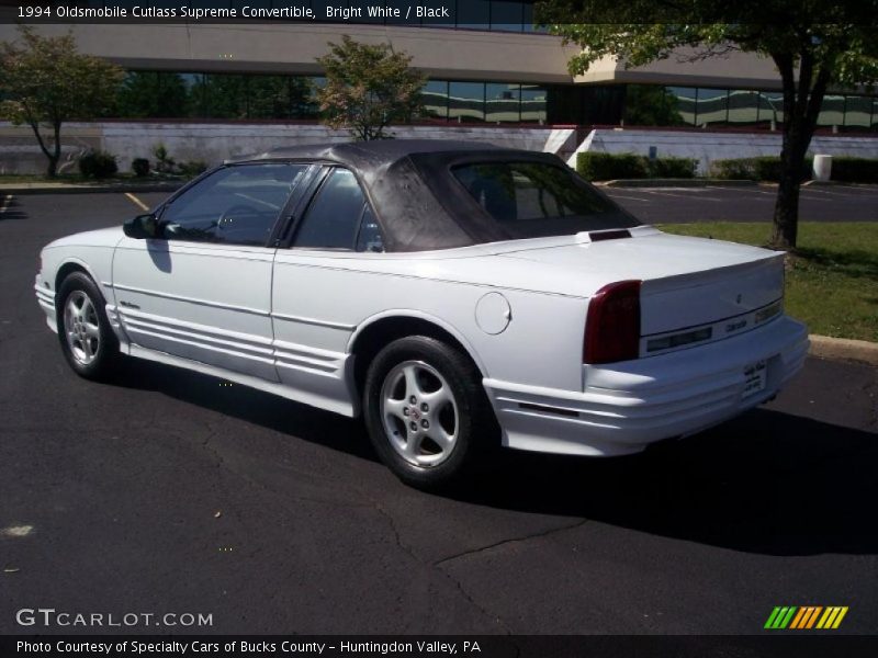 Bright White / Black 1994 Oldsmobile Cutlass Supreme Convertible