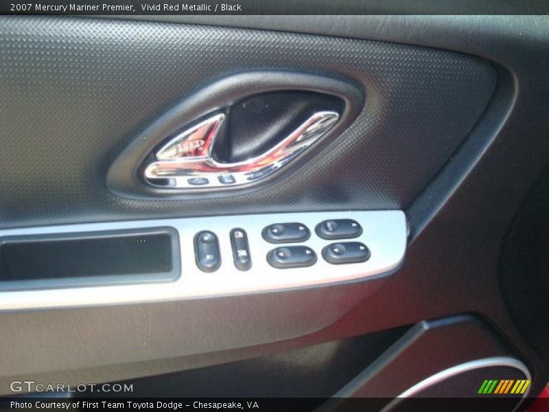 Vivid Red Metallic / Black 2007 Mercury Mariner Premier