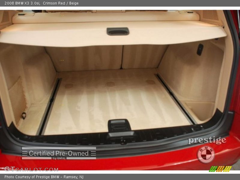 Crimson Red / Beige 2008 BMW X3 3.0si