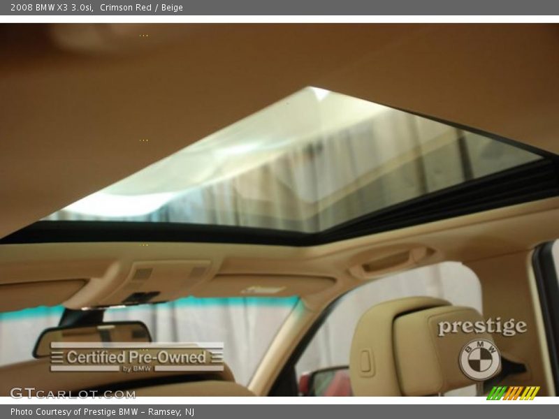 Crimson Red / Beige 2008 BMW X3 3.0si
