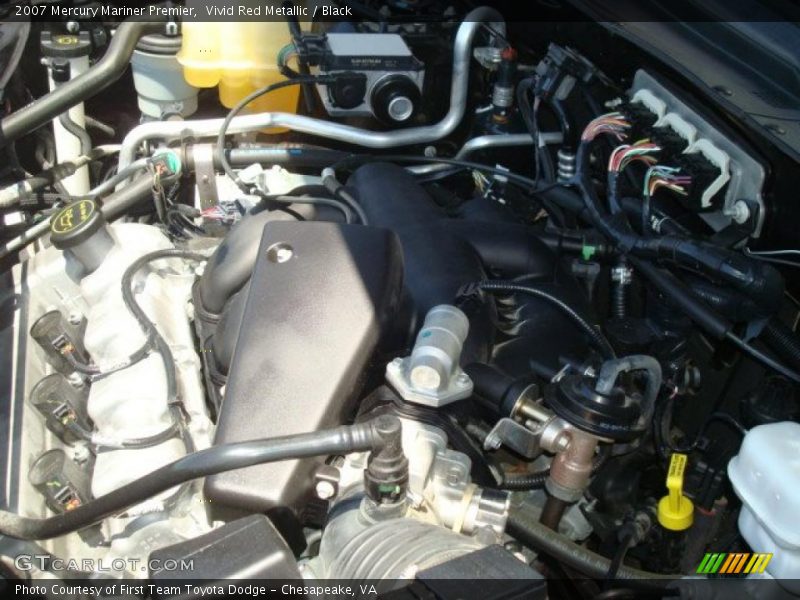 Vivid Red Metallic / Black 2007 Mercury Mariner Premier