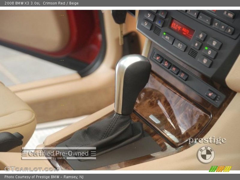 Crimson Red / Beige 2008 BMW X3 3.0si