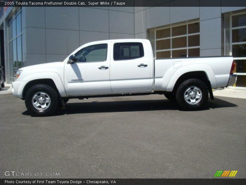 Super White / Taupe 2005 Toyota Tacoma PreRunner Double Cab