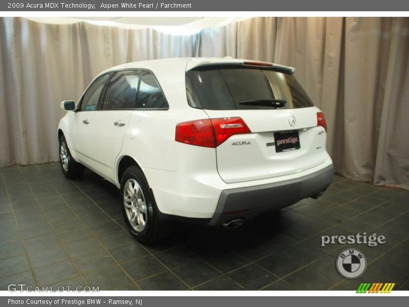 Aspen White Pearl / Parchment 2009 Acura MDX Technology
