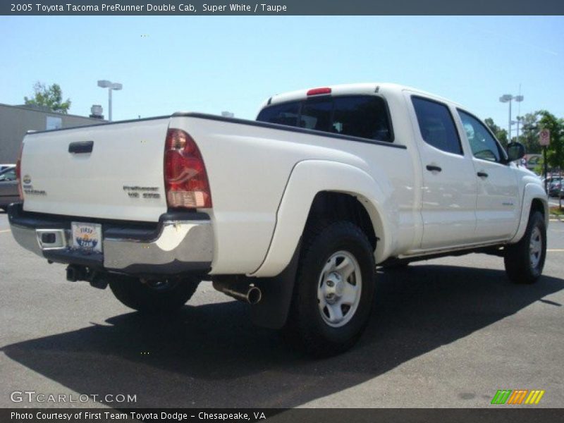 Super White / Taupe 2005 Toyota Tacoma PreRunner Double Cab