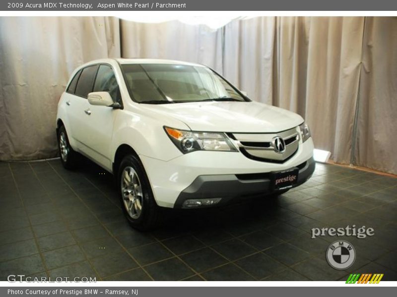 Aspen White Pearl / Parchment 2009 Acura MDX Technology