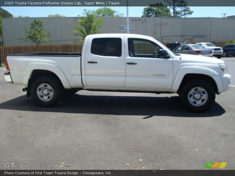 Super White / Taupe 2005 Toyota Tacoma PreRunner Double Cab