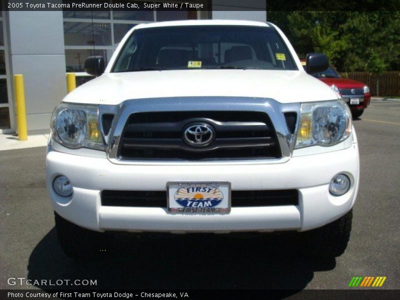 Super White / Taupe 2005 Toyota Tacoma PreRunner Double Cab